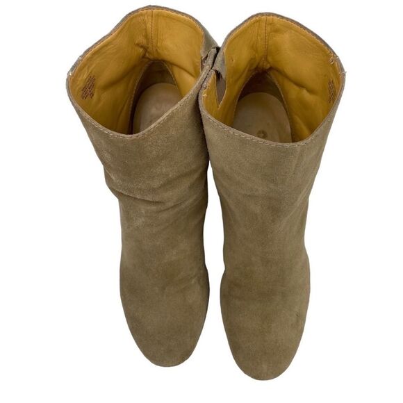 Nine West Women's Gottarun Wedge Leather Suede Light Brown Taupe Boots Size 9 - Picture 5 of 10